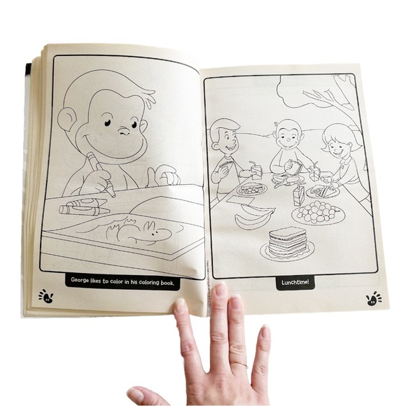 Curious George Activity and Colouring Book Monkey See Monkey Do Simon Scribbles - Picture 5 of 8